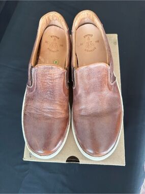 Bed Stu Cognac Brown Leather Slip-On Loafers US 10